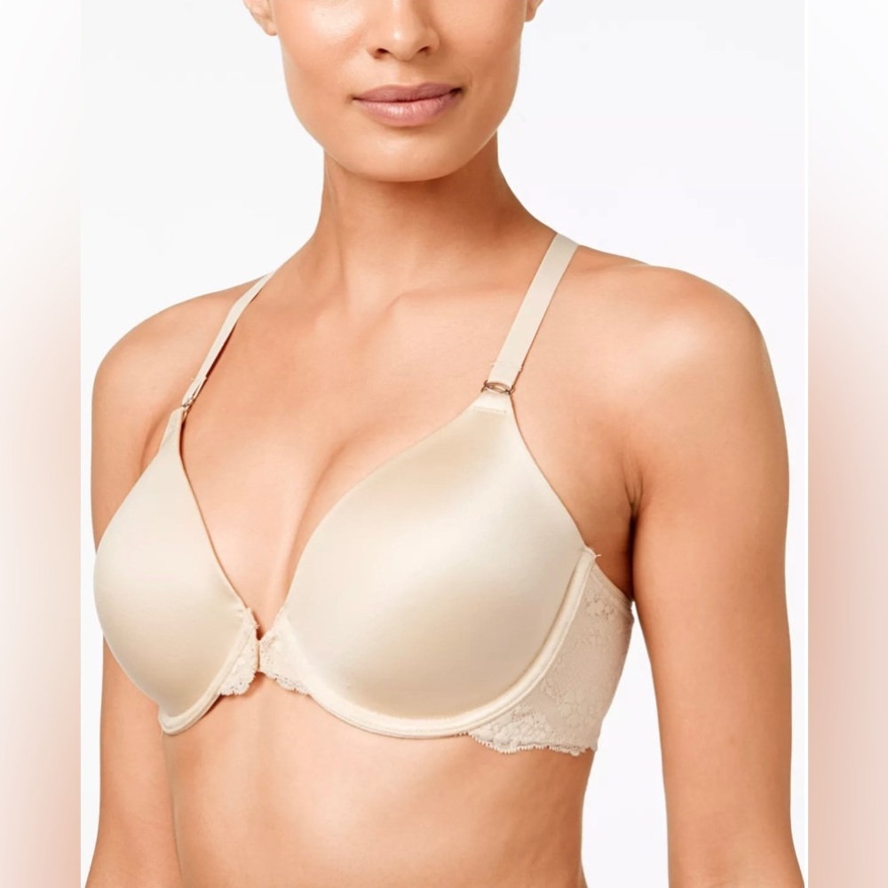 💕Maidenform One Fab Fit Lace T-Back Shaping Underwire Front Close💕  NWT